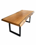 Mesa de Madeira Nobre Pequiá 200x090cm – Prancha Única com Bordas Orgânicas