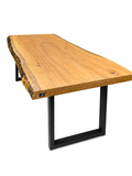 Mesa de Madeira Nobre Pequiá – Prancha Única 240x90cm com Bordas Orgânicas